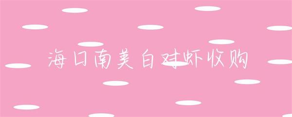 海口南美白对虾收购